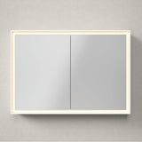 L-Cube Mirror Cabinet with Lighting White