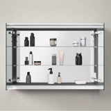 L-Cube Mirror Cabinet with Lighting White