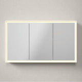 L-Cube Mirror Cabinet with Lighting White