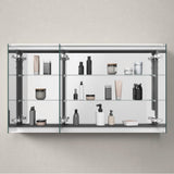 L-Cube Mirror Cabinet with Lighting White