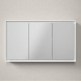 L-Cube Mirror Cabinet with Lighting White