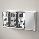 L-Cube Mirror Cabinet with Lighting White