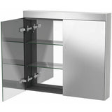 Light & Mirror Mirror Cabinet with Lighting White