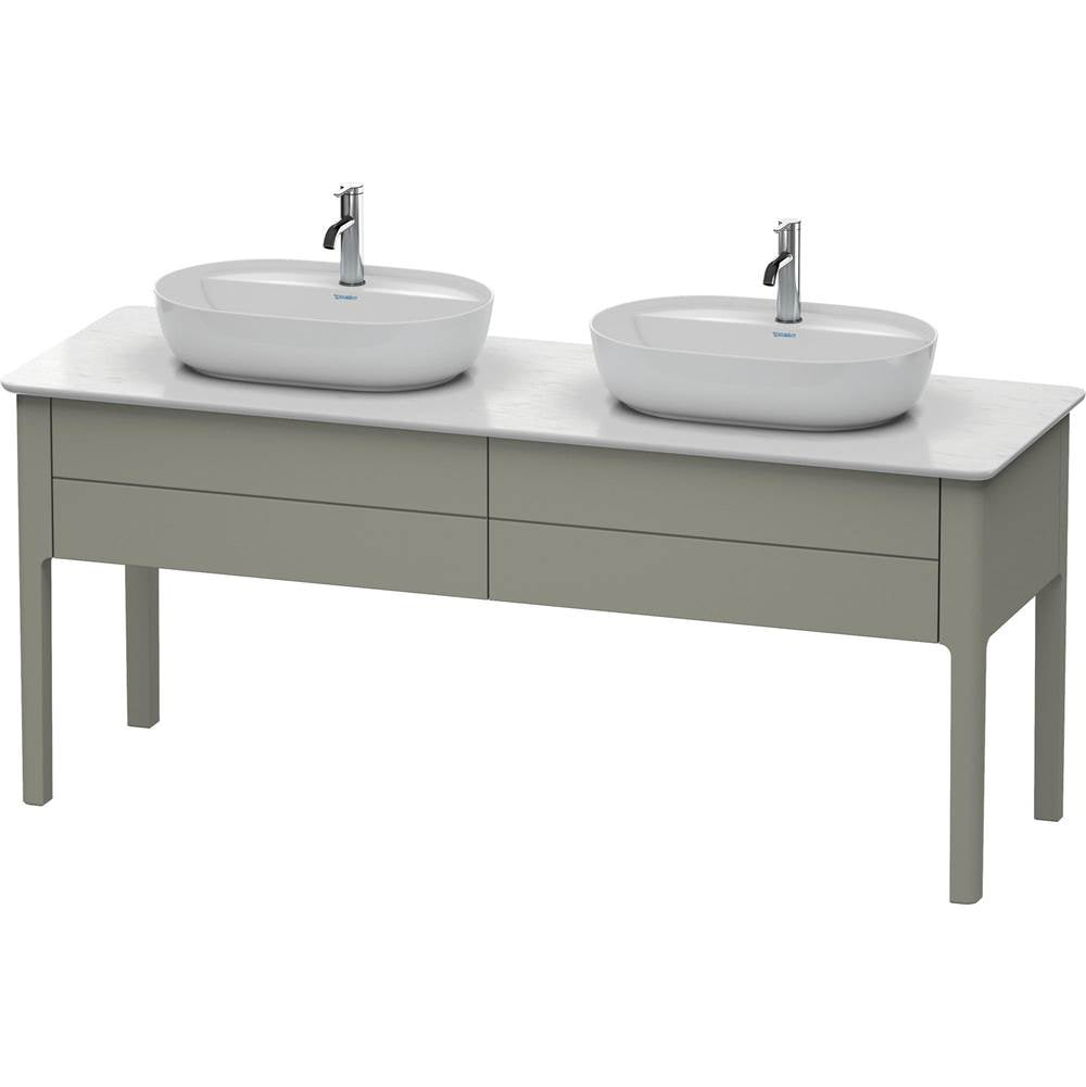 Duravit - Luv Two Drawer Floorstanding Vanity Unit Stone Gray - Stone Gray Satin Matte