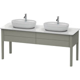 Duravit - Luv Two Drawer Floorstanding Vanity Unit Stone Gray - Stone Gray Satin Matte