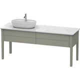 Duravit - Luv Two Drawer Floorstanding Vanity Unit Stone Gray - Stone Gray Satin Matte