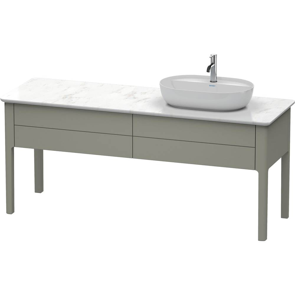 Duravit - Luv Two Drawer Floorstanding Vanity Unit Stone Gray - Stone Gray Satin Matte