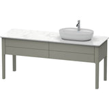 Duravit - Luv Two Drawer Floorstanding Vanity Unit Stone Gray - Stone Gray Satin Matte