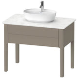 Duravit - Luv One Drawer Floorstanding Vanity Unit Stone Gray - Stone Gray Satin Matte