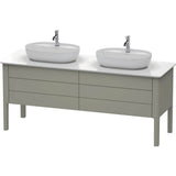 Duravit - Luv Two Drawer Floorstanding Vanity Unit Stone Gray - Stone Gray Satin Matte