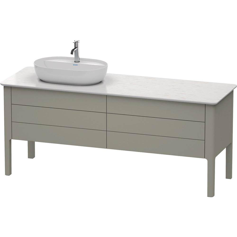 Duravit - Luv Two Drawer Floorstanding Vanity Unit Stone Gray - Stone Gray Satin Matte