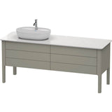 Duravit - Luv Two Drawer Floorstanding Vanity Unit Stone Gray - Stone Gray Satin Matte