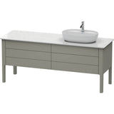 Duravit - Luv Two Drawer Floorstanding Vanity Unit Stone Gray - Stone Gray Satin Matte