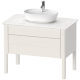 Duravit - Luv One Drawer Floorstanding Vanity Unit Nordic White - Nordic White Satin Matte