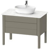 Duravit - Luv One Drawer Floorstanding Vanity Unit Stone Gray - Stone Gray Satin Matte