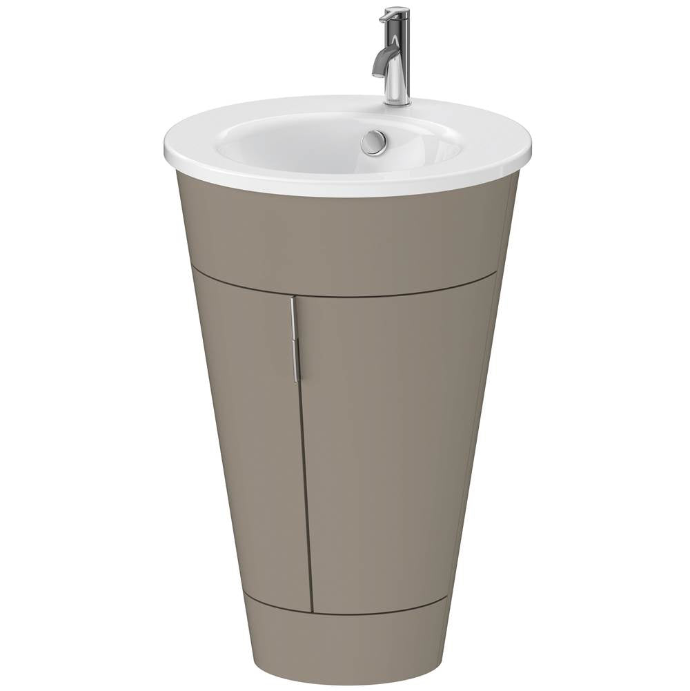 Duravit - Starck 1 Floorstanding Vanity Unit Stone Gray - Stone Gray Satin Matte