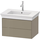 Duravit - White Tulip Wall-Mounted Vanity Unit Stone Gray High Gloss - Stone Gray High Gloss