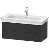 Duravit - White Tulip Wall-Mounted Vanity Unit Graphite Satin Matte - Graphite Satin Matte