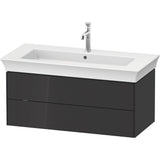Duravit - White Tulip Wall-Mounted Vanity Unit Graphite High Gloss - Graphite High Gloss