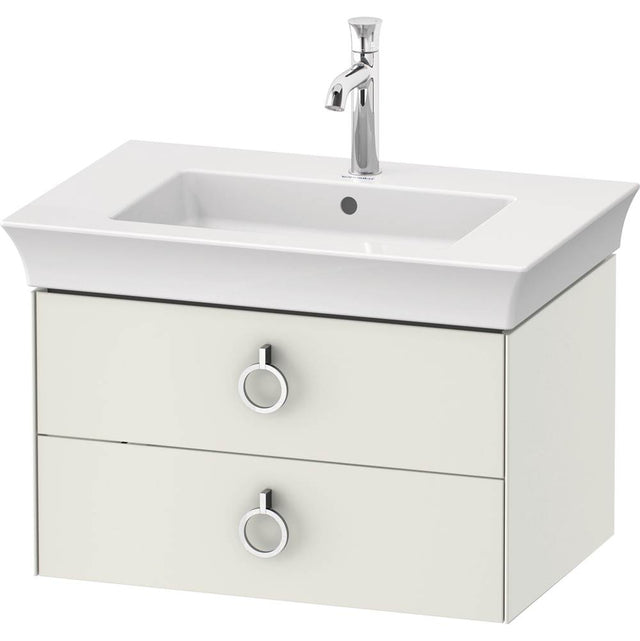 Duravit - White Tulip Wall-Mounted Vanity Unit White Satin Matte - White Satin Matte