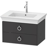 Duravit - White Tulip Wall-Mounted Vanity Unit Graphite Satin Matte - Graphite Satin Matte