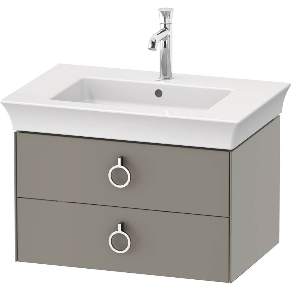 Duravit - White Tulip Wall-Mounted Vanity Unit Stone Gray Satin Matte - Stone Gray Satin Matte