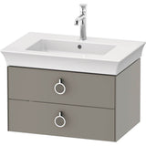 Duravit - White Tulip Wall-Mounted Vanity Unit Stone Gray Satin Matte - Stone Gray Satin Matte