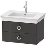 Duravit - White Tulip Wall-Mounted Vanity Unit Graphite High Gloss - Graphite High Gloss