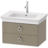 Duravit - White Tulip Wall-Mounted Vanity Unit Stone Gray High Gloss - Stone Gray High Gloss