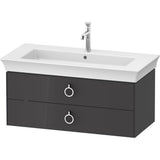 Duravit - White Tulip Wall-Mounted Vanity Unit Graphite High Gloss - Graphite High Gloss