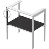 White Tulip Floorstanding Metal Console White Satin Matte