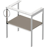 White Tulip Floorstanding Metal Console White Satin Matte