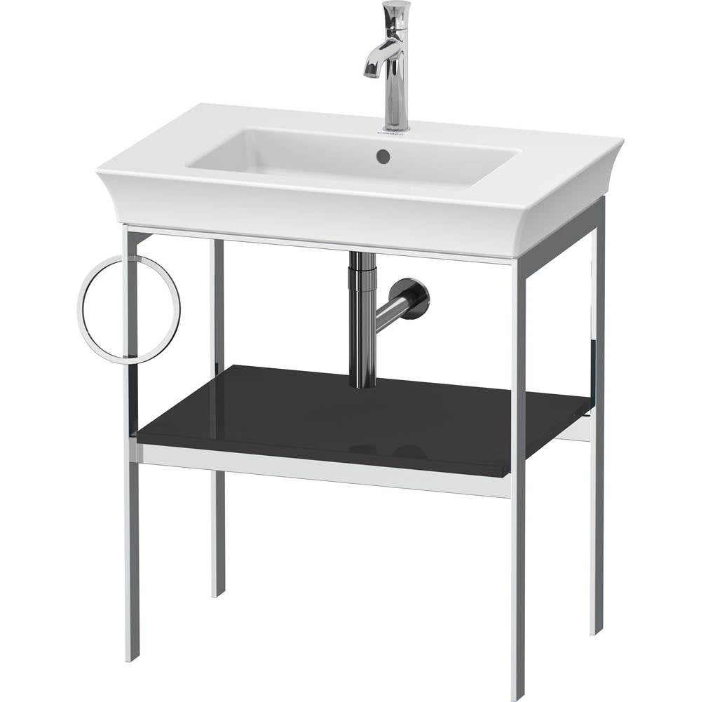 Duravit - White Tulip Floorstanding Metal Console Graphite High Gloss - Graphite High Gloss