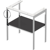 White Tulip Floorstanding Metal Console White Satin Matte