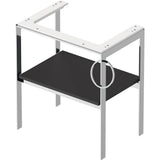 White Tulip Floorstanding Metal Console White Satin Matte