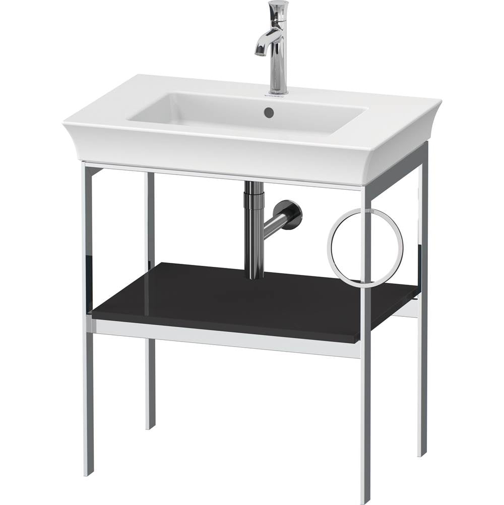 Duravit - White Tulip Floorstanding Metal Console Graphite High Gloss - Graphite High Gloss