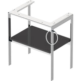 White Tulip Floorstanding Metal Console White Satin Matte