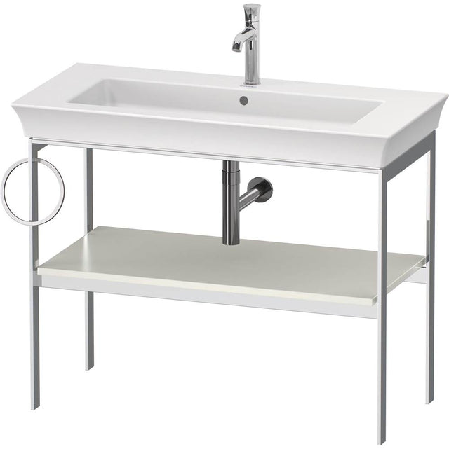 Duravit - White Tulip Floorstanding Metal Console White Satin Matte - White Satin Matte