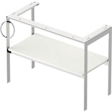 White Tulip Floorstanding Metal Console White Satin Matte