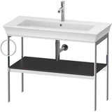 Duravit - White Tulip Floorstanding Metal Console Graphite Satin Matte - Graphite Satin Matte