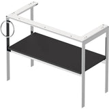 White Tulip Floorstanding Metal Console White Satin Matte