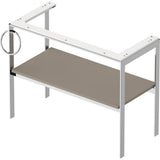 White Tulip Floorstanding Metal Console White Satin Matte