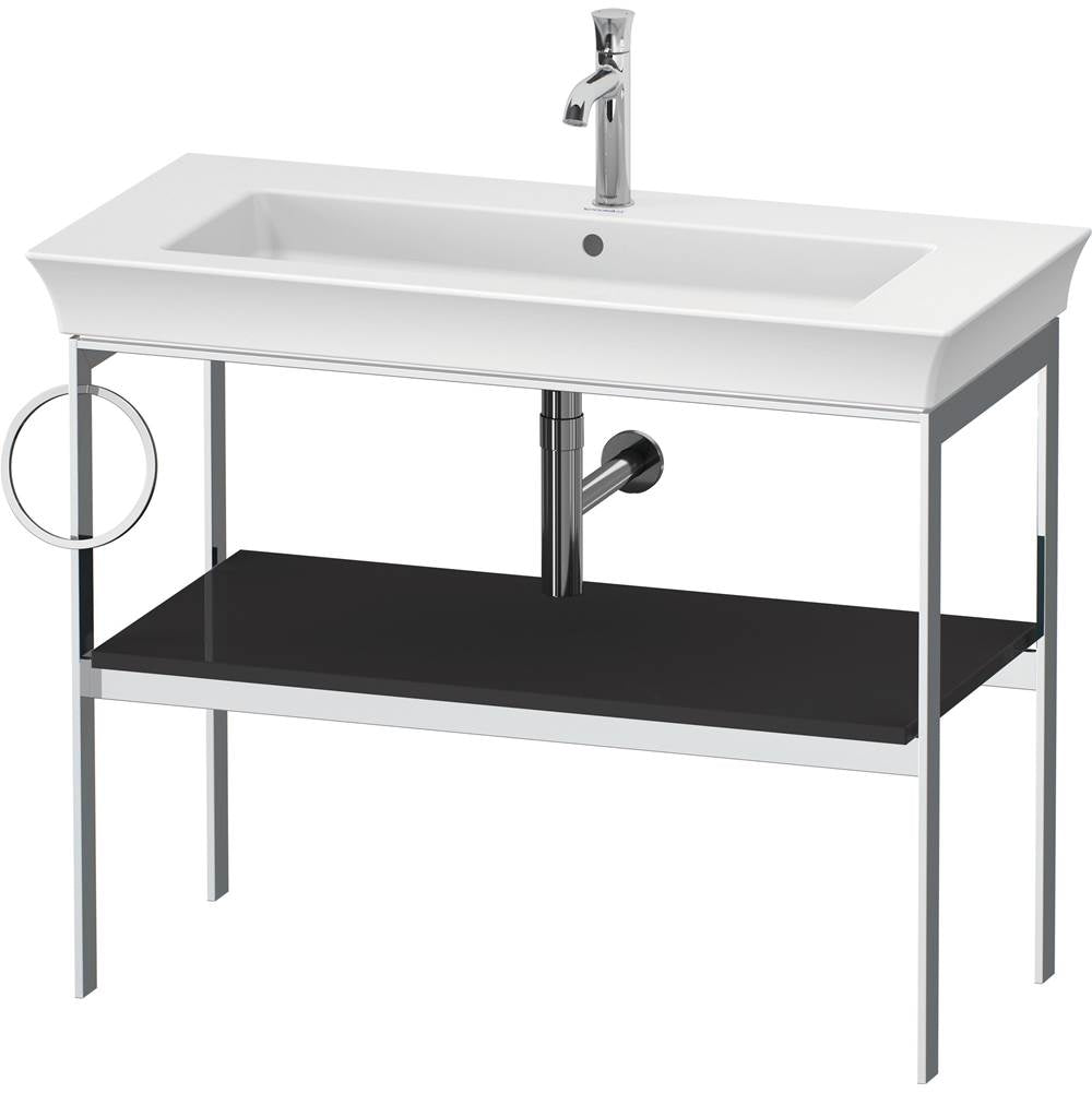 Duravit - White Tulip Floorstanding Metal Console Graphite High Gloss - Graphite High Gloss