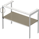 White Tulip Floorstanding Metal Console White Satin Matte