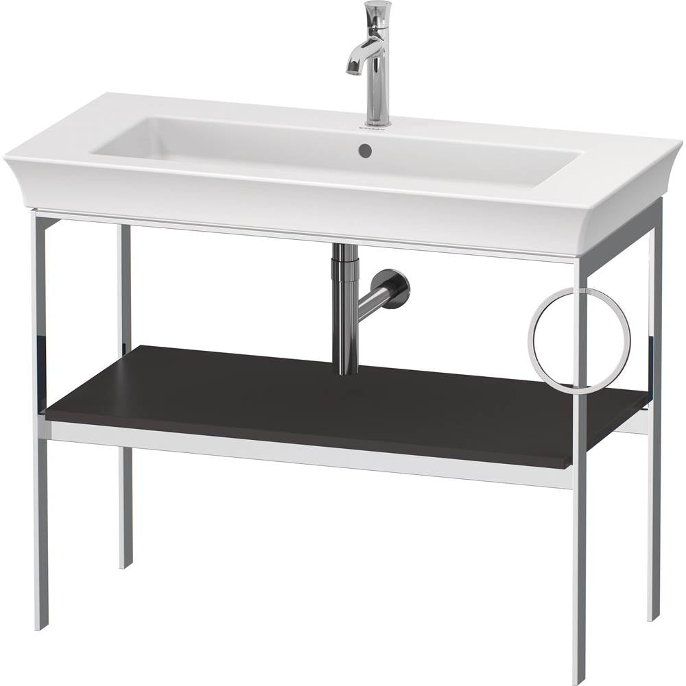 Duravit - White Tulip Floorstanding Metal Console Graphite Satin Matte - Graphite Satin Matte