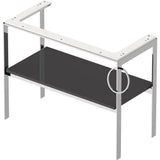 White Tulip Floorstanding Metal Console White Satin Matte