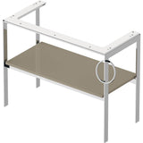White Tulip Floorstanding Metal Console White Satin Matte