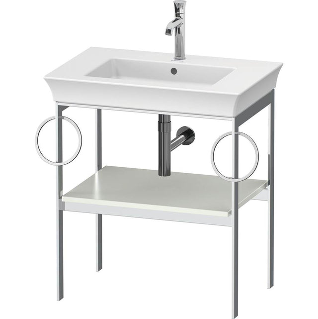 Duravit - White Tulip Floorstanding Metal Console - White Satin Matte