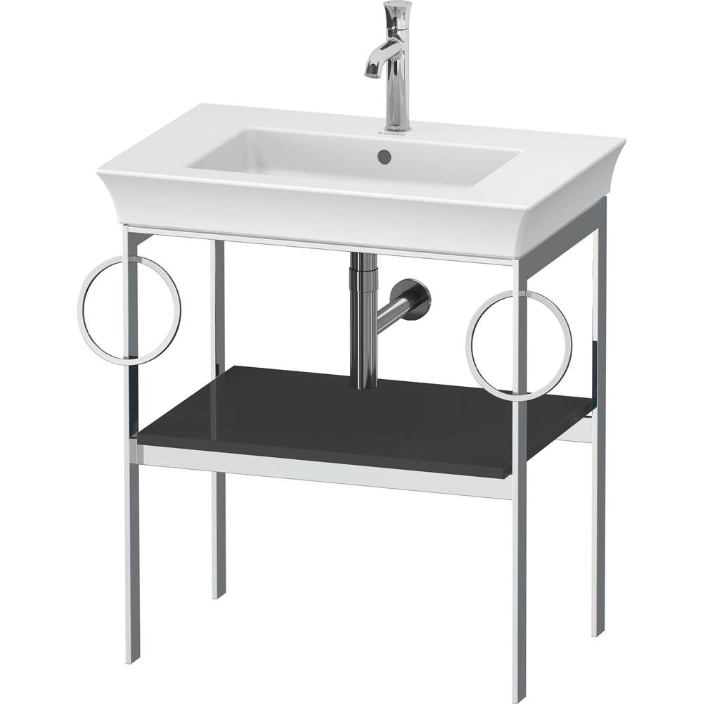 Duravit - White Tulip Floorstanding Metal Console - Graphite High Gloss