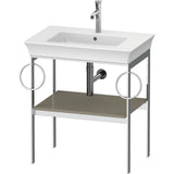 Duravit - White Tulip Floorstanding Metal Console - Stone Gray High Gloss